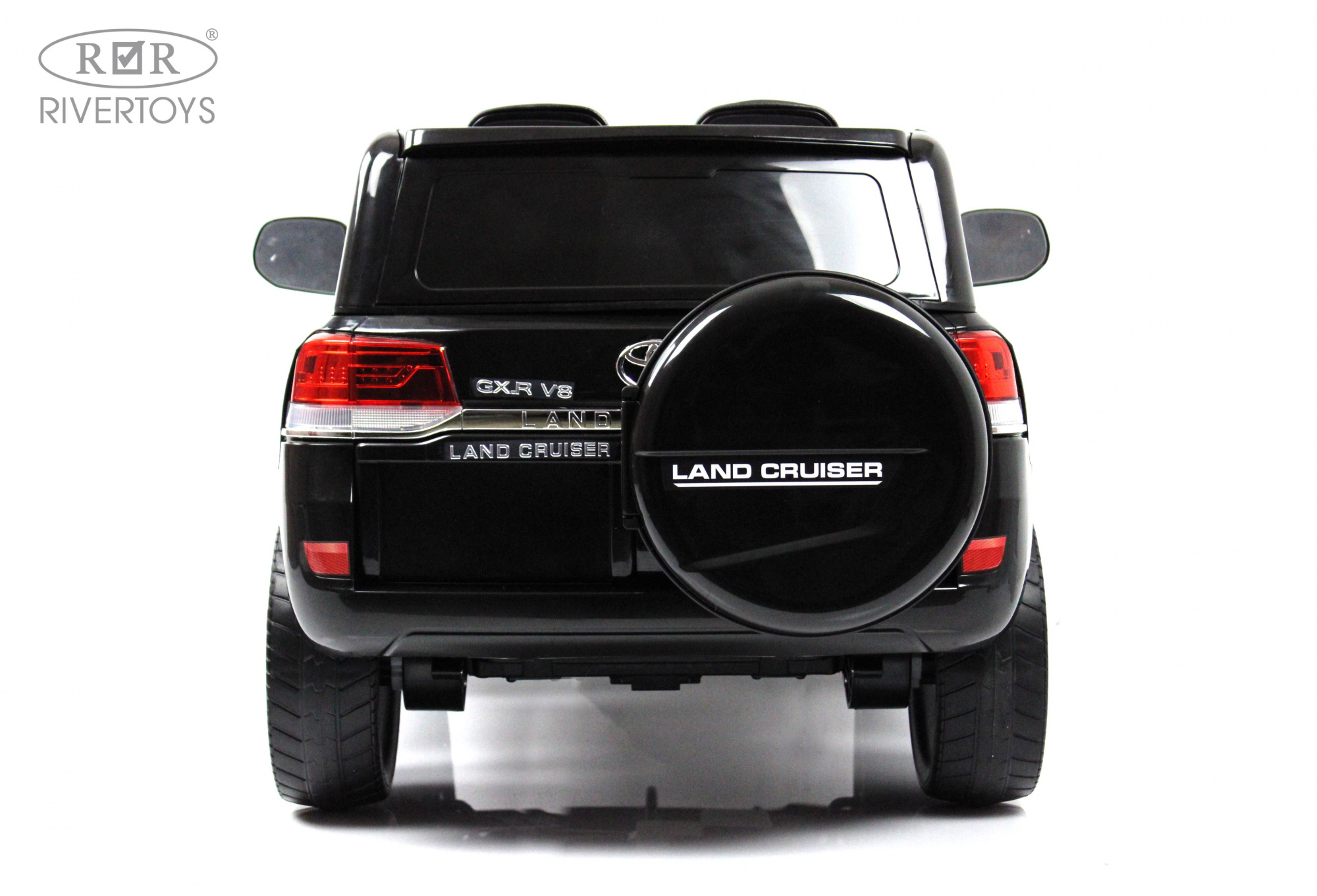 картинка Детский электромобиль Toyota Land Cruiser 200 (JJ2022) полицейский черный 
