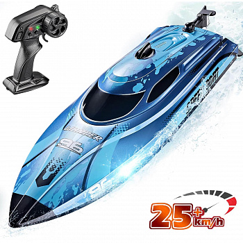 картинка Радиоуправляемый катер Wander (30 см, LED, 25 км/ч) - HJ820-BLUE 