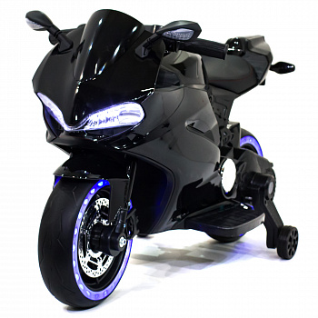 картинка Детский электромотоцикл Ducati Black (12V, EVA, ручка газа) - FT-1628-SP-BLACK 