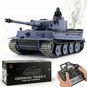 картинка Радиоуправляемый танк Heng Long German Tiger MS version V7.0 масштаб 1:16 2.4G - 3818-1-UpgA-V7 