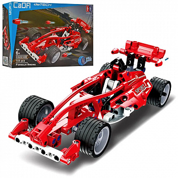 картинка Конструктор CADA deTech гоночный автомобиль F1, инерционный, 144 детали - C52016W 