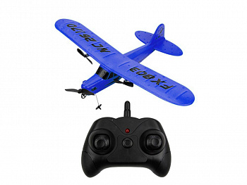 картинка Радиоуправляемый самолет Piper Cub J3 для начинающих 2.4G - FX803-BLUE 