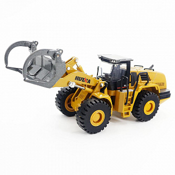 картинка Металлический фронтальный погрузчик бревен Hui Na Toys 1:50 - HN1716 