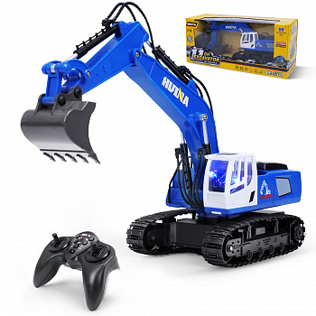 картинка Радиоуправляемый экскаватор HUI NA TOYS масштаб 1:18 2.4G - HN1558-BLUE 