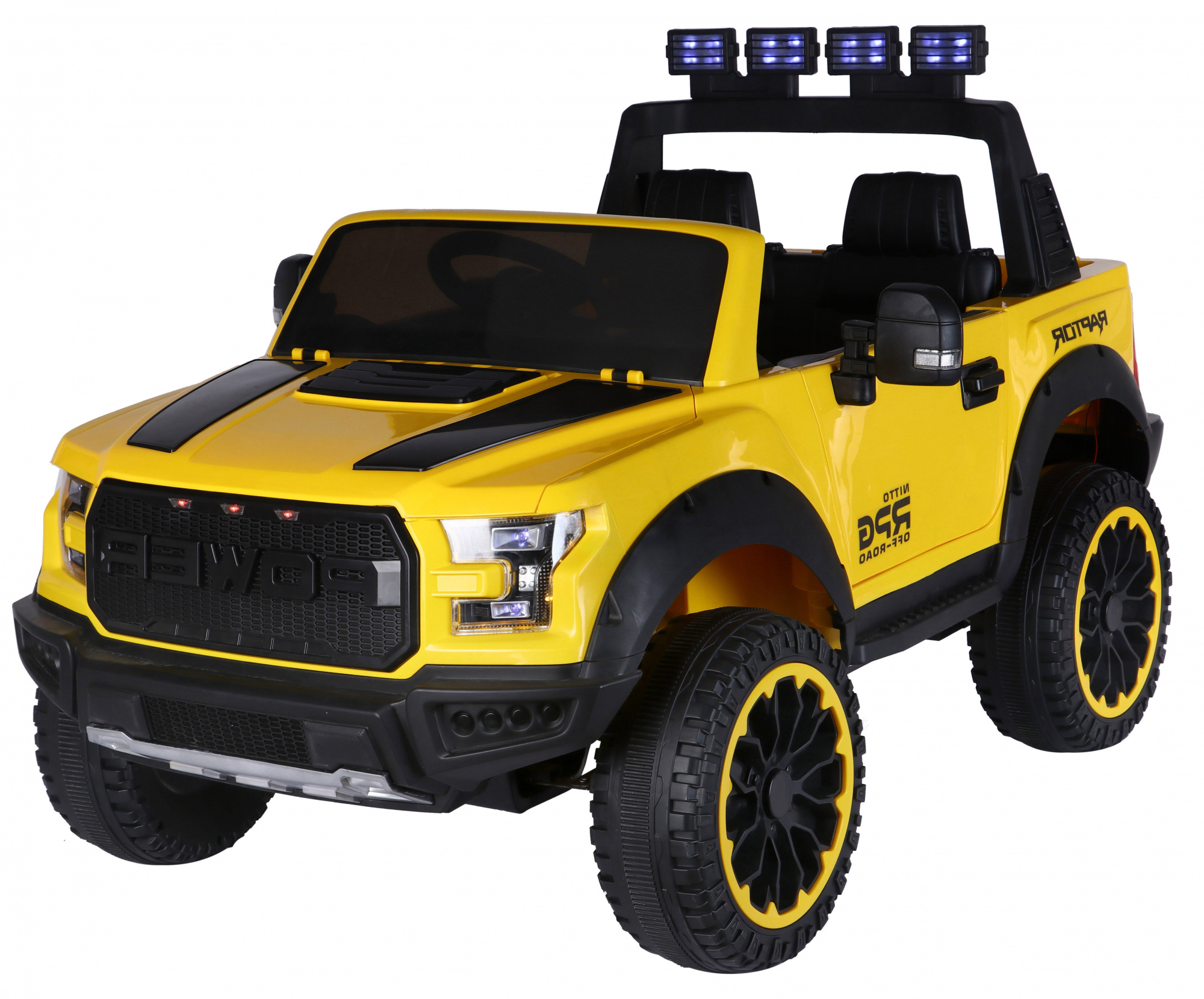 картинка Электромобиль FORD RAPTOR 12V (полный привод, EVA) - XHD-F150-YELLOW 