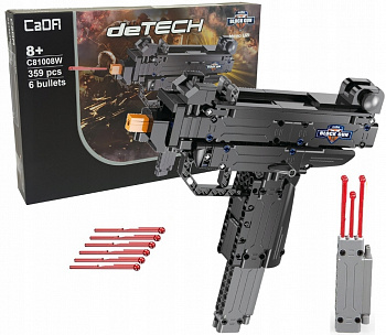 картинка Конструктор CADA deTech Пистолет-пулемет Узи Desert Falcon, 359 деталей - C81008W 