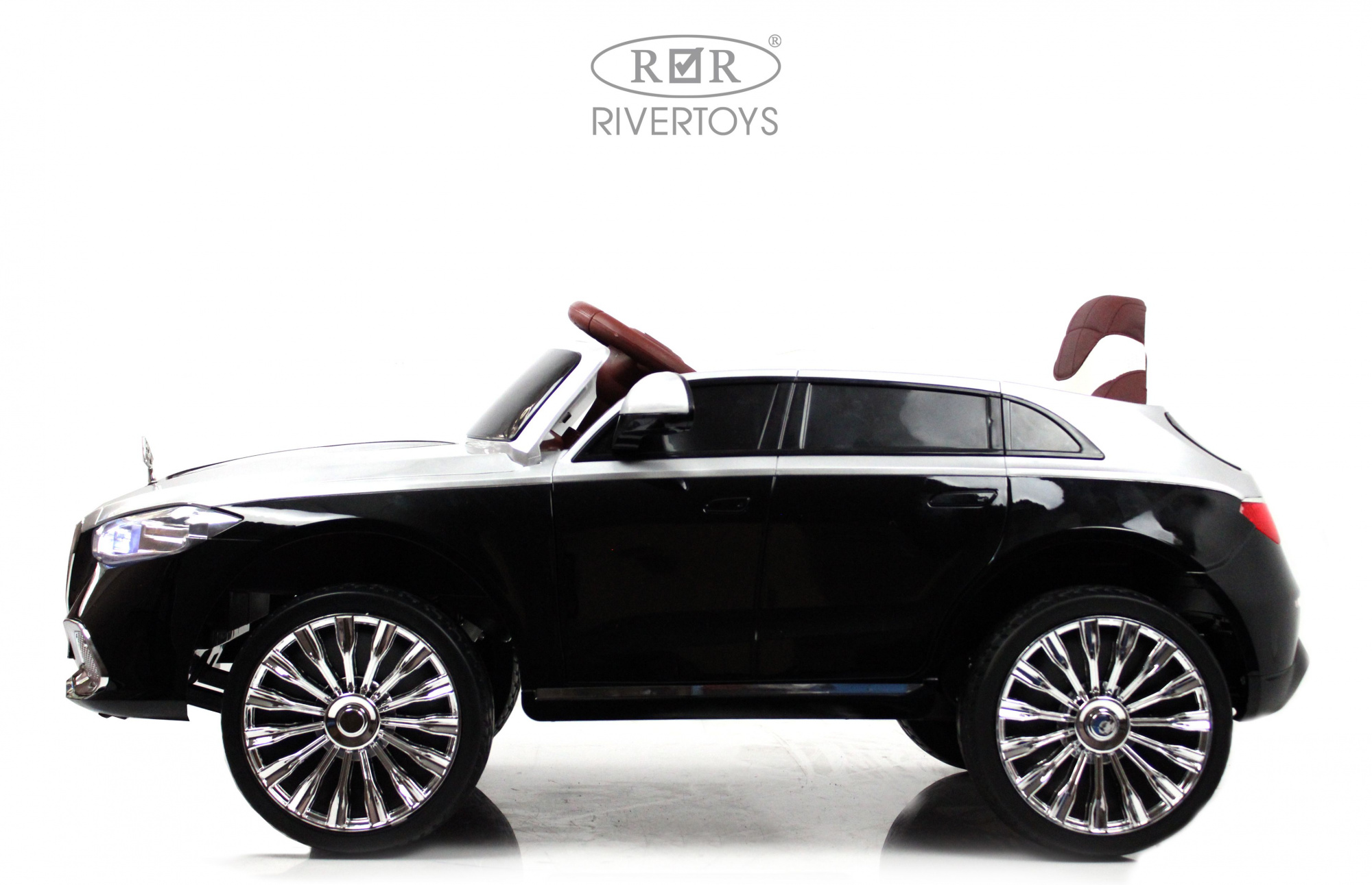 картинка Детский электромобиль М001БХ 4WD черно-серебристый глянец 