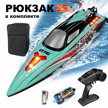 картинка Радиоуправляемый катер Blue Extreme (48 см, 55 км/ч, Brushless) - HJ816PRO-BLUE-BAG 