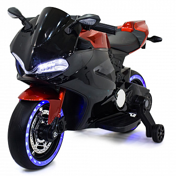 картинка Детский электромотоцикл Ducati Red Black (12V, EVA, ручка газа) - FT-1628-SP-RED-BLACK 