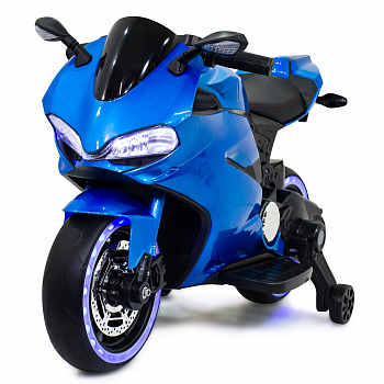 картинка Детский электромотоцикл Ducati Blue (12V, EVA, ручка газа) - FT-1628-SP-BLUE 