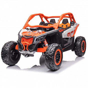 картинка Детский электромобиль Багги Can-Am Maverick Turbo RR (24V, полный привод, оранжевый) - DK-CA001-ORANGE 
