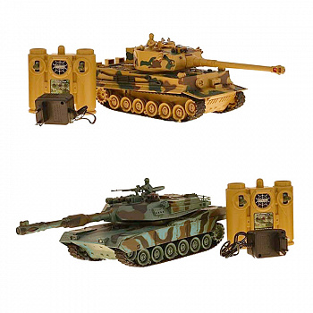 картинка Радиоуправляемый танковый бой (Abrams M1A2PK США + GERMAN TIGER Германия) 2.4GHz - ZG-99823 