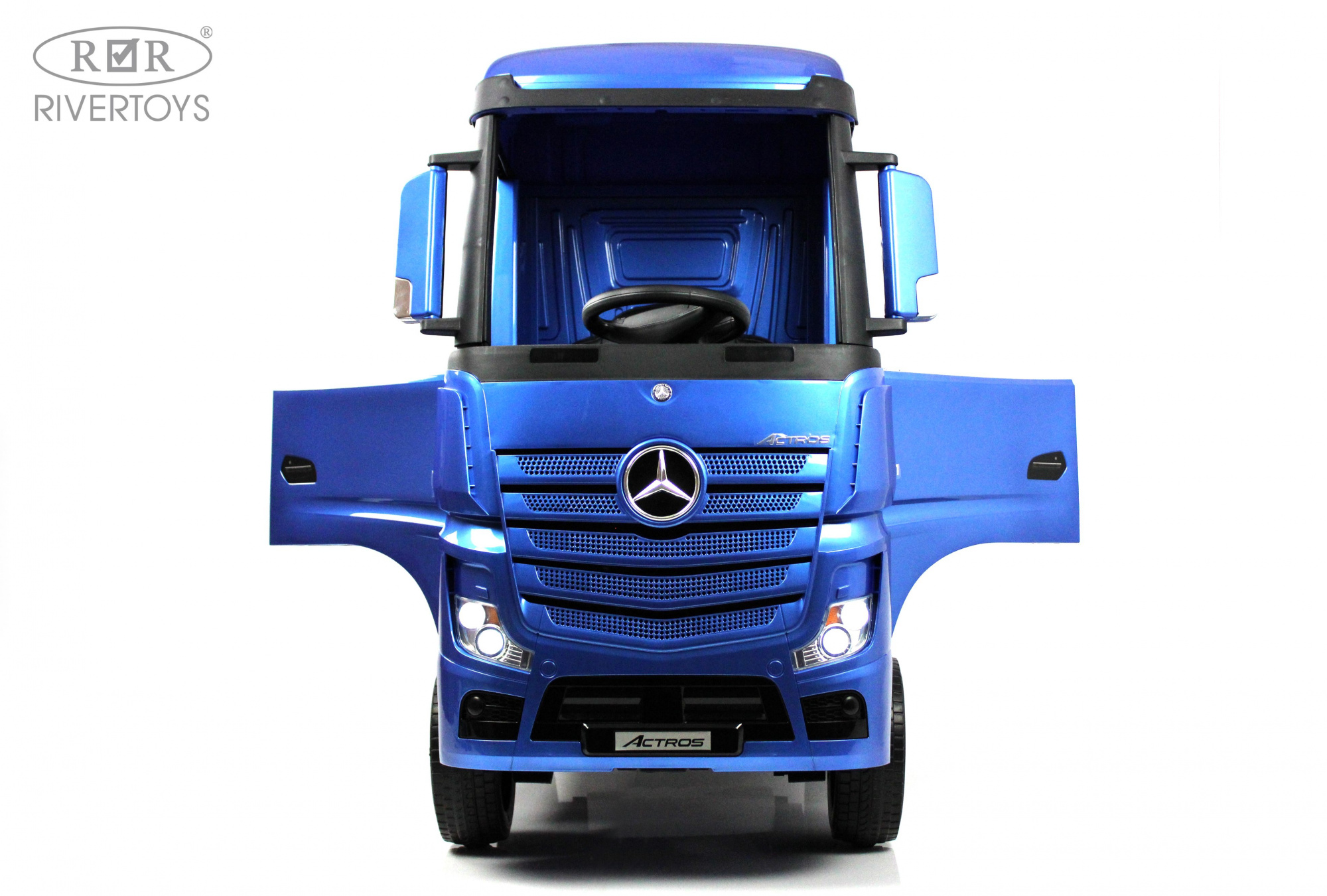 картинка Детский электромобиль Mercedes-Benz Actros 4WD (HL358) синий глянец 