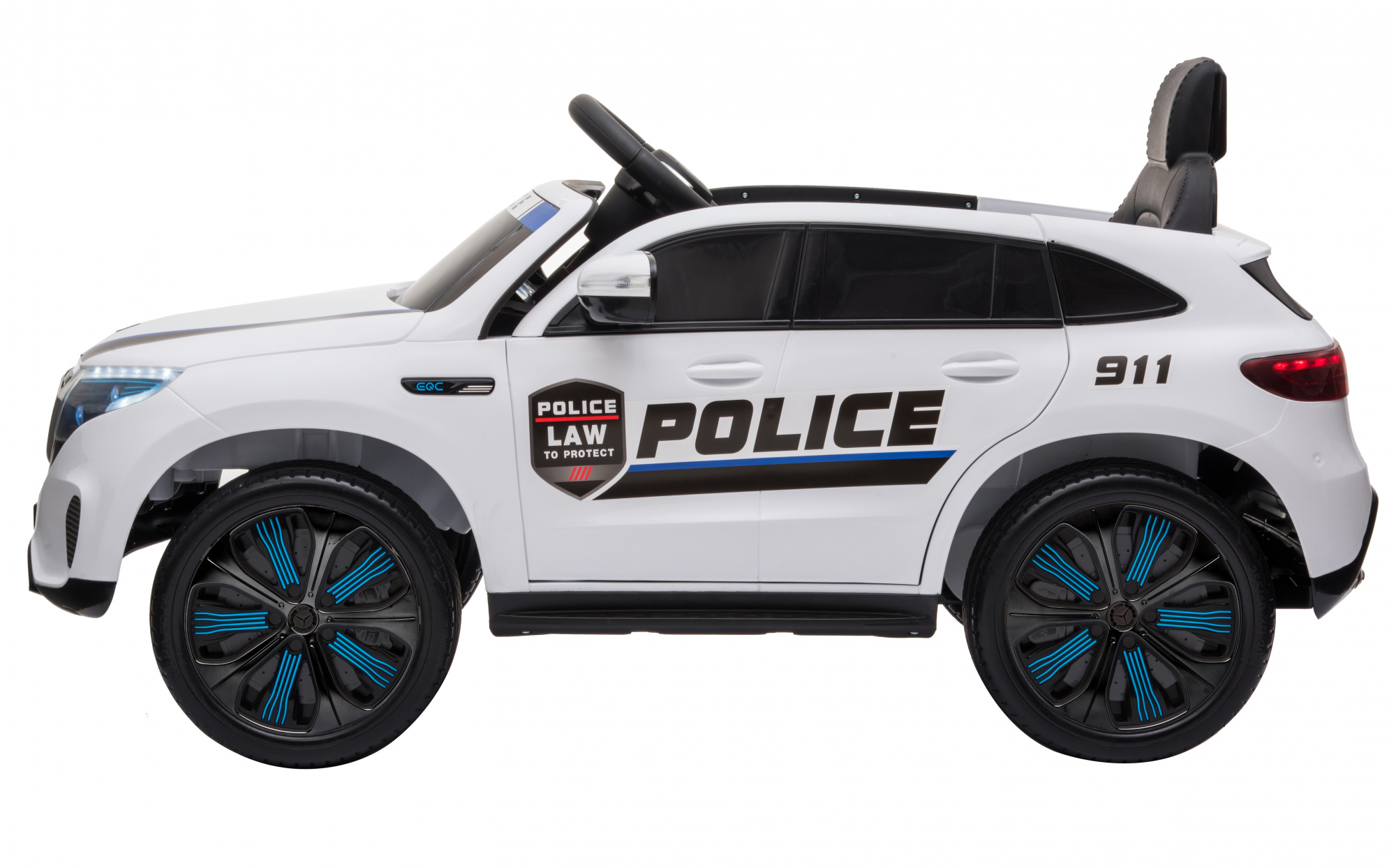 картинка Детский электромобиль Mercedes Benz Police EQC 400 4MATIC - HL378-WHITE 