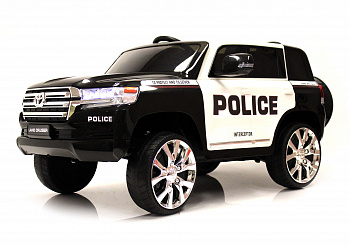 картинка Детский электромобиль Toyota Land Cruiser 200 (JJ2022) полицейский белый 