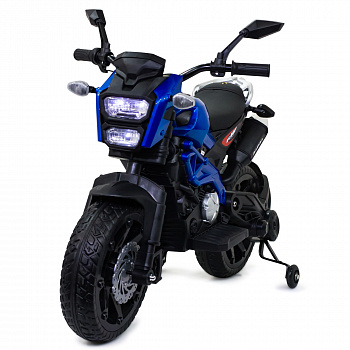 картинка Детский электромотоцикл Harley Davidson (12V, EVA, ручка газа) - DLS01-SP-BLUE 