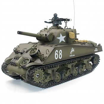 картинка Радиоуправляемый танк Heng Long M4A3 Sherman V7.0 масштаб 1:16 RTR 2.4GHz - 3898-1 V7.0 