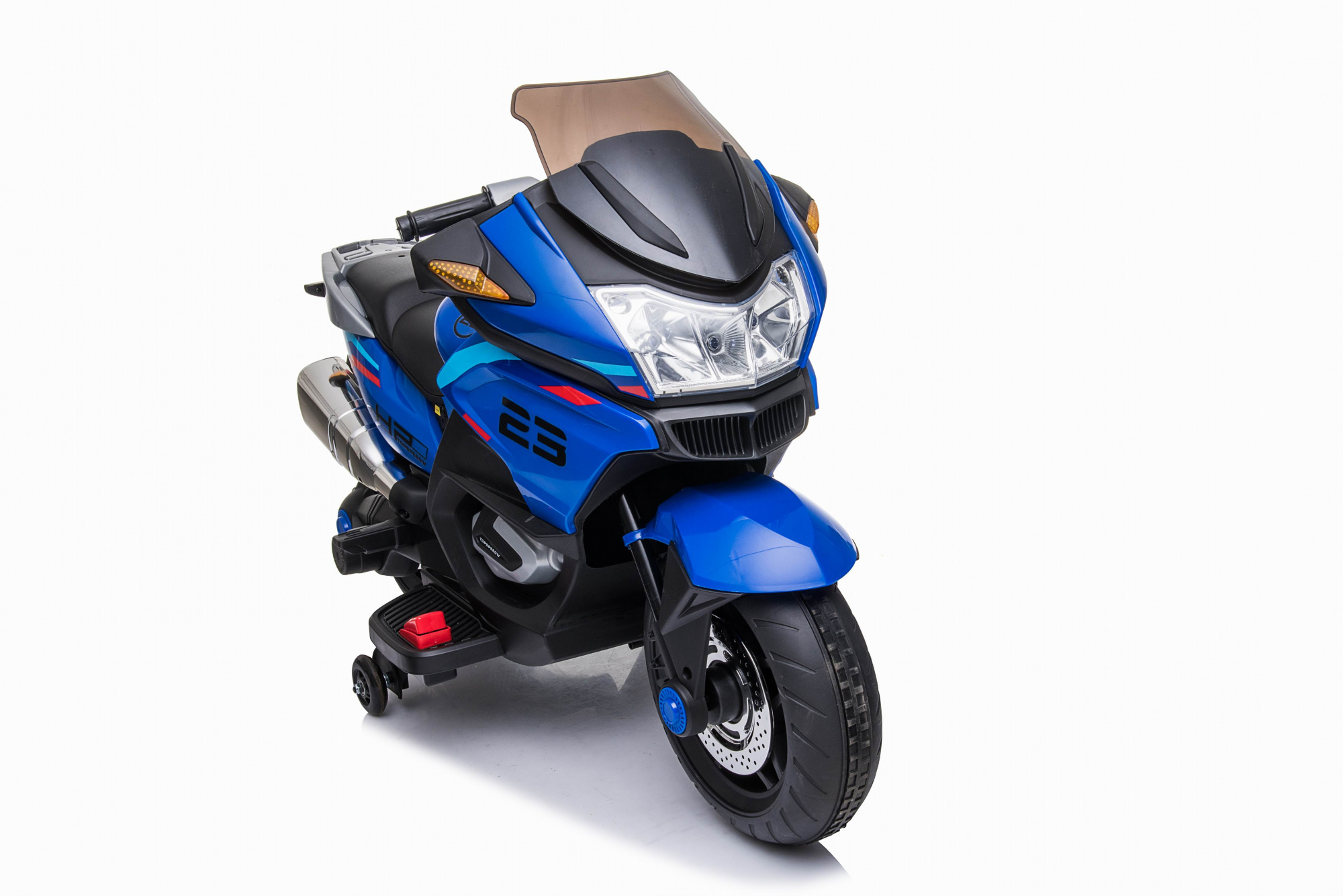 картинка Детский электромотоцикл XMX (синий, EVA, с ручкой газа, 12V) - XMX609-BLUE 