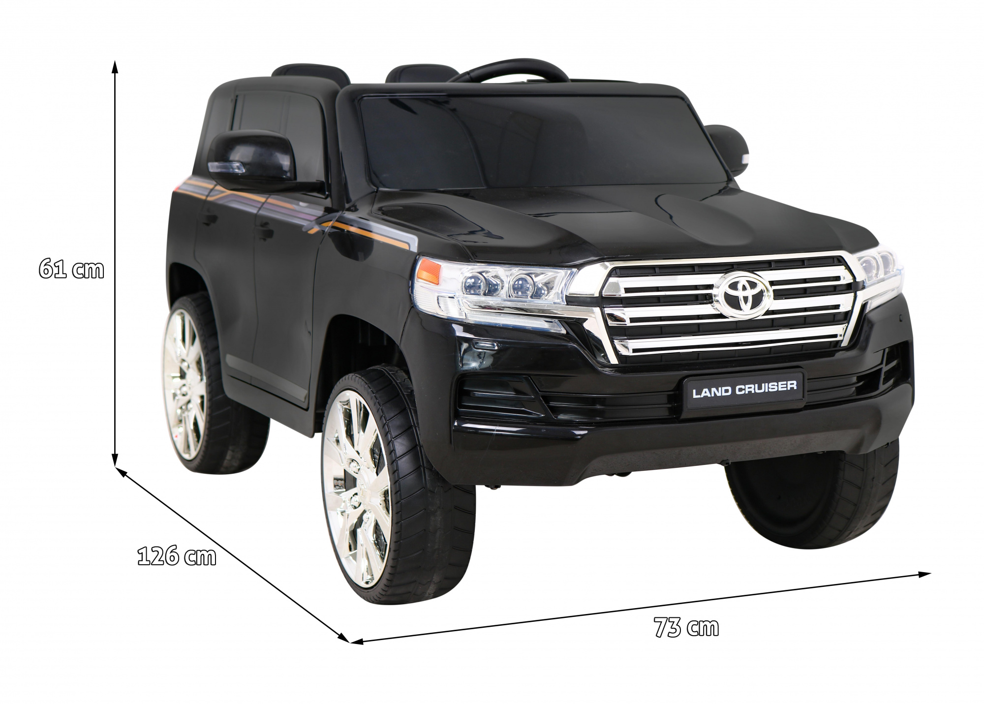 картинка Детский электромобиль TOYOTA LAND CRUISER 12V - JJ2022-BLACK 