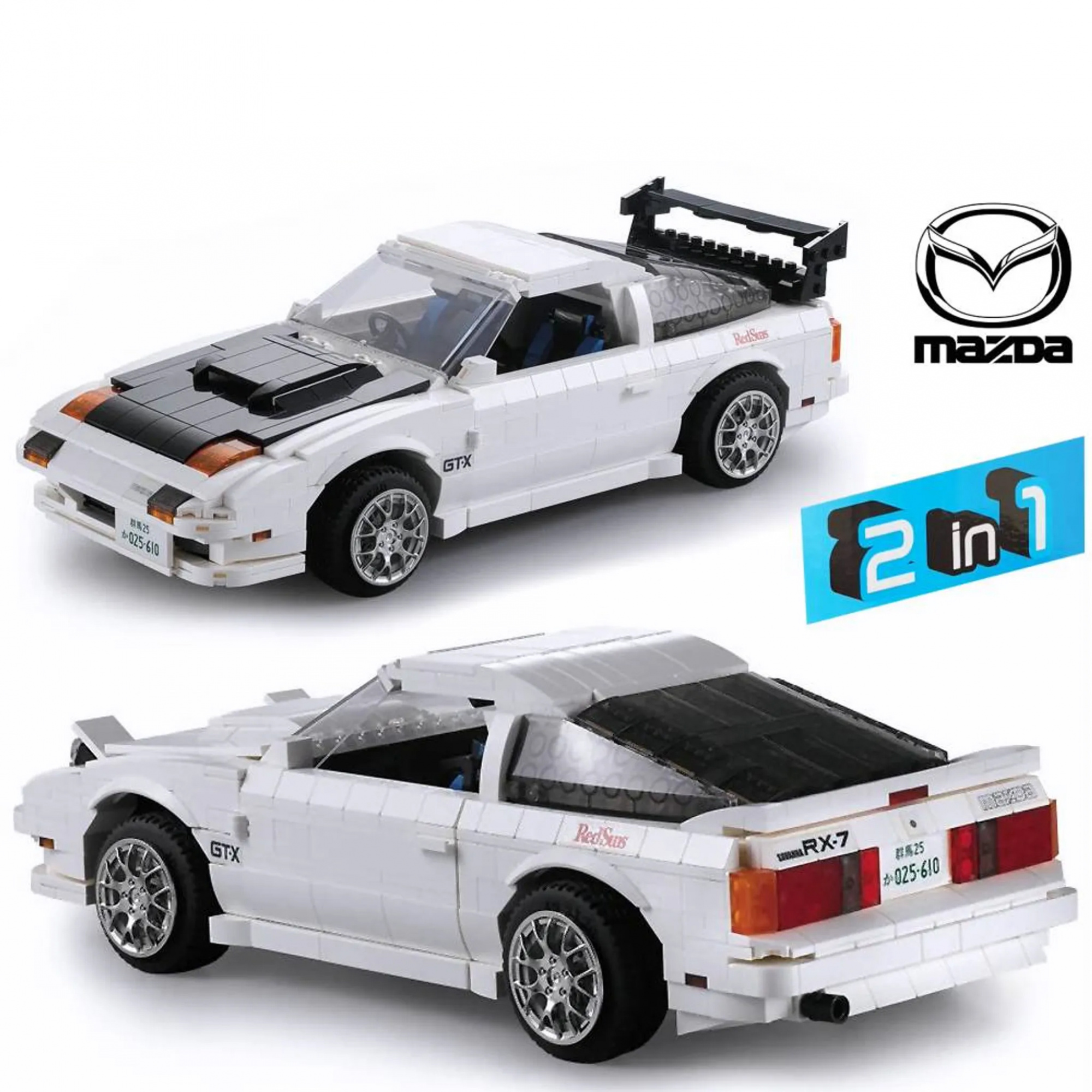 картинка Конструктор CADA Mazda RX-7 FC3S, 1552 детали - C61022W 