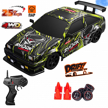 картинка Радиоуправляемая машина для дрифта HB Toyota AE86 (4WD, свет, пар, акб, 1:16) - SC16A16 