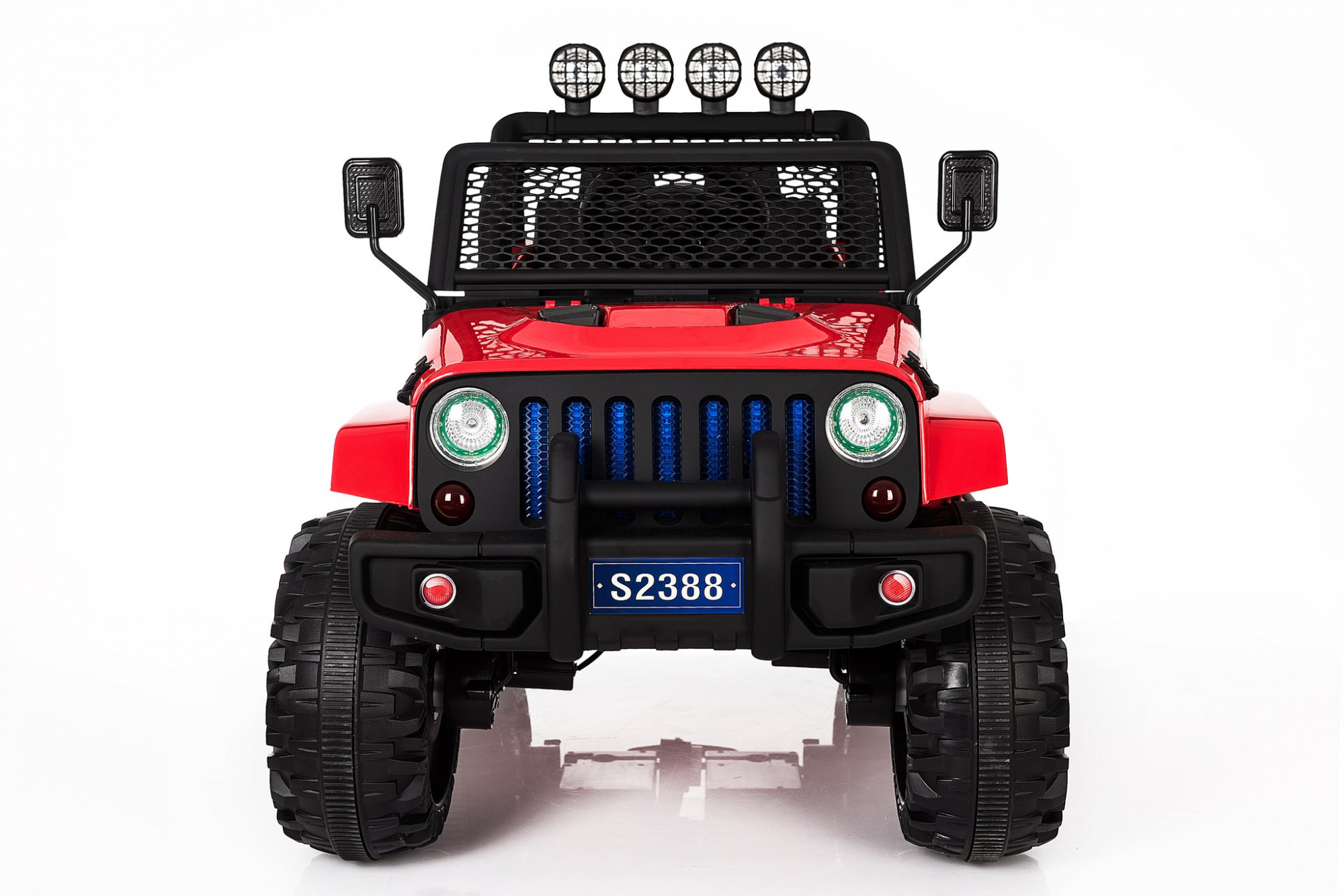 картинка Двухместный полноприводный электромобиль Red Jeep 12V 2.4G - S2388 